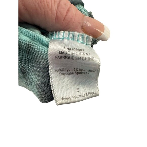 Young Fabulous & Broke Blue Black WhiteTie Dye Dress Beachy Size Small - Picture 9 of 10